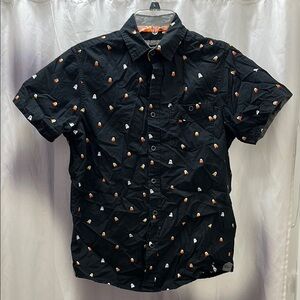 Black Halloween Patterned Men's Shirt